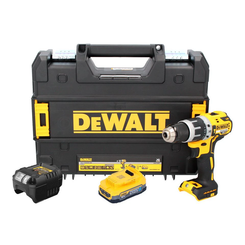 DeWalt DCD 796 Schlagbohrschrauber 18 V 70 Nm Powerstack Akku 1,7 Ah Ladegerät TSTAK