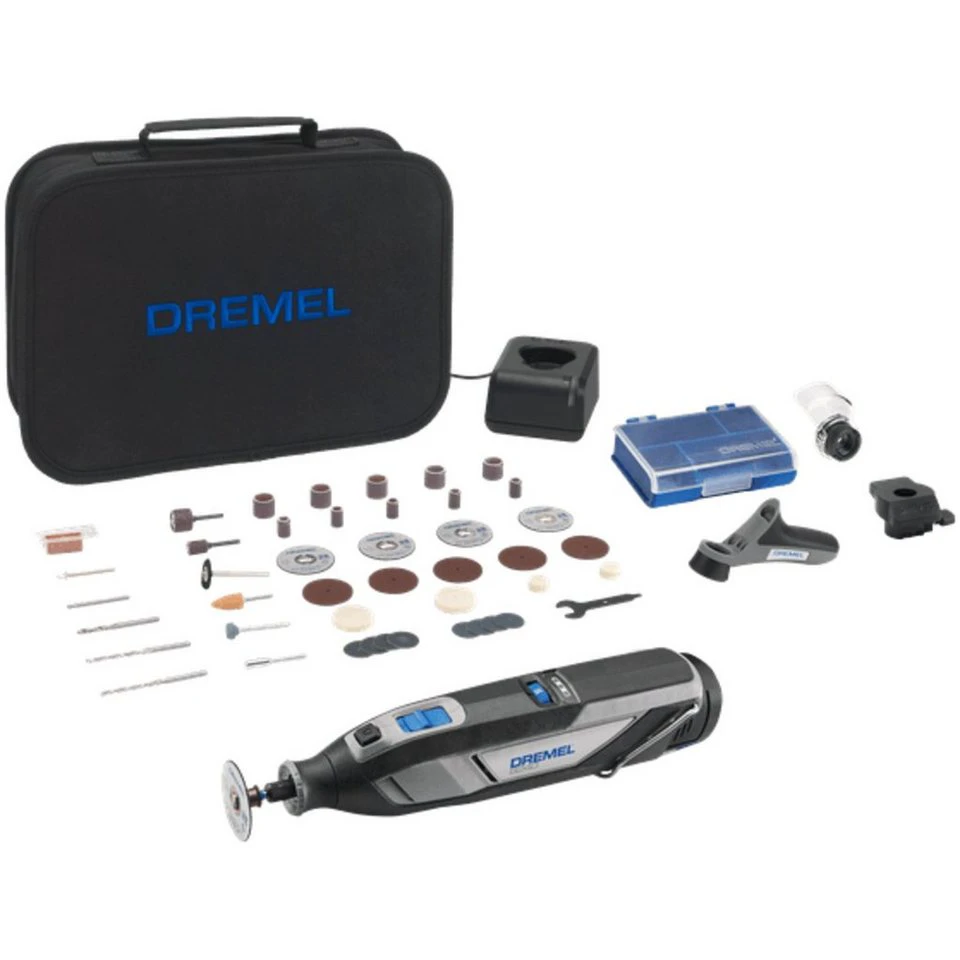 DREMEL Akku-Multifunktionswerkzeug 8240-3/45 12V Li-Ion 2Ah 45-teiliges Zubehör Softbag