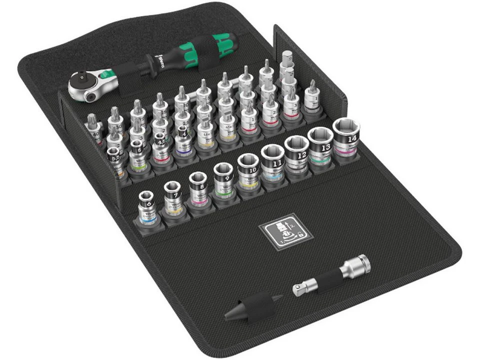 Wera Ratsche 8100 SA All-in Zyklop 42 St Speed-Knarrensatz Haltefunktion 1/4"-Antrieb metrisch