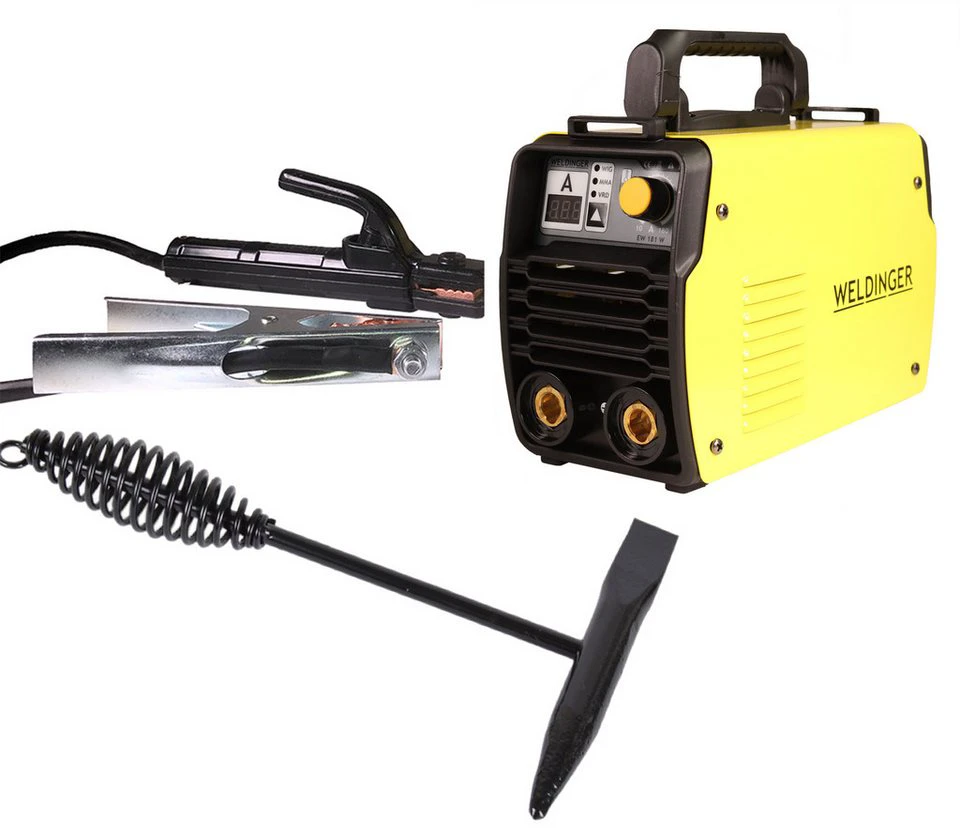 WELDINGER Elektroschweißgerät EW 181w eco Elektroden-Schweißinverter 180 A VRD WIG Liftarc