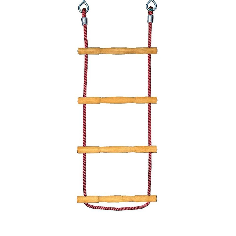 Huck Seiltechnik Strickleiter Herkules-Tau mit Akazienholz-Sprossen 40 cm breit