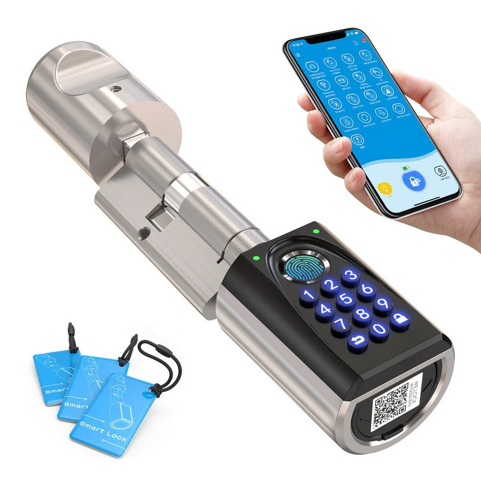 WE.LOCK ToucA51 Pro Schließzylinder Fingerabdruck RFID App 50-100 mm