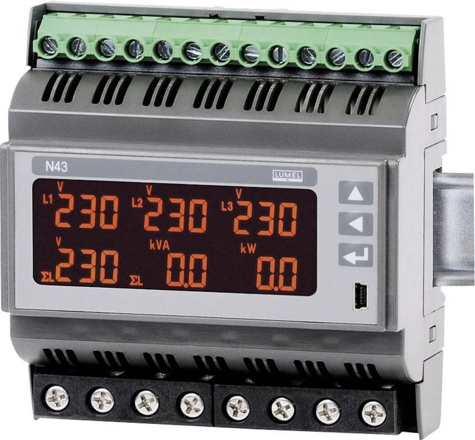 Lumel N43 12100E0 Drehstrom-Universal-Multimeter Sensor mit USB RS-485 Modbus
