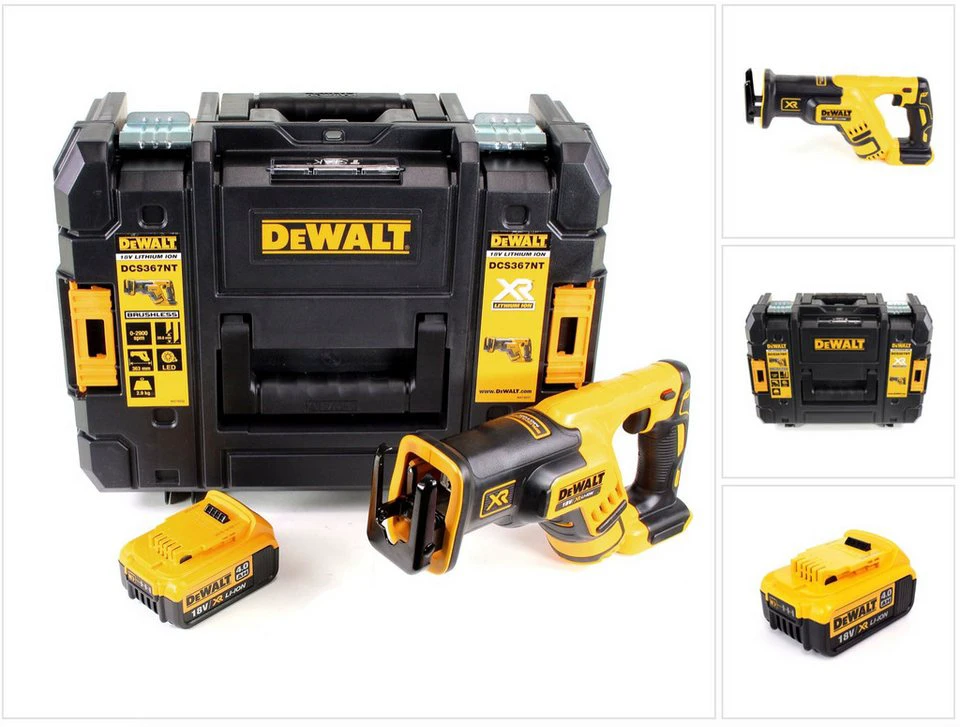 DeWalt Reciprosäge DCS 367 NT 18V Brushless mit 4,0 Ah Akku