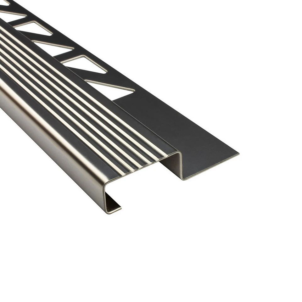 tktrading24 Abschlussprofil Treppenprofil Edelstahl V2A 250cm 10mm glänzend 40er Set