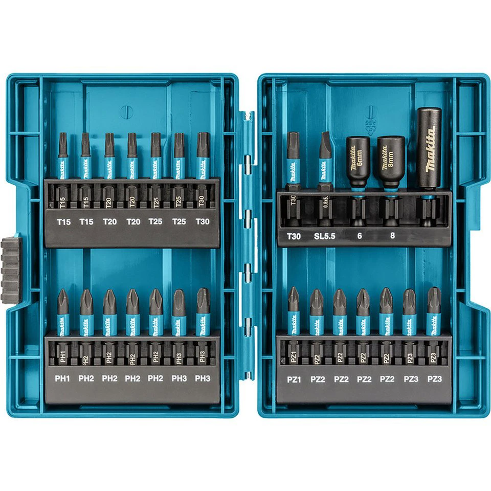 Makita Bit-Set Impact Black E-03109-10 90-teilig mit 87 Bits und Bithalter 60 mm