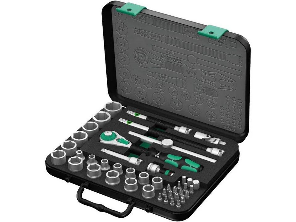 Wera Zyklop Speed-Knarrensatz 8100 SB 2 43-teilig 3/8 Zoll 72 Zähne 5°