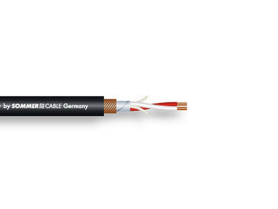 Sommer Cable DMX Kabel 2x0,34 100 m Schwarz BINARY FRNC Lampen-Verbindungskabel