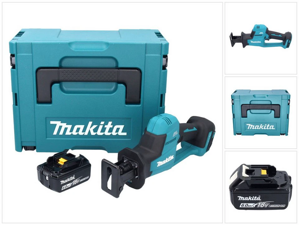 Makita DJR 189 Reciprosäge Akku 18 V Brushless 6,0 Ah MAKPAC