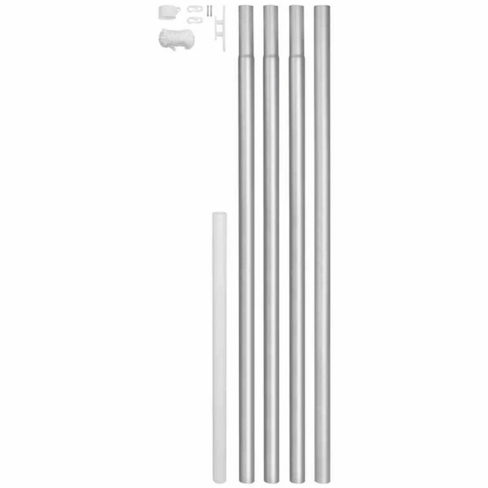 Alberts Fahnenmast Möbelbeschlag Alu mit Bodenhülse Ø 50 mm 6,20 m