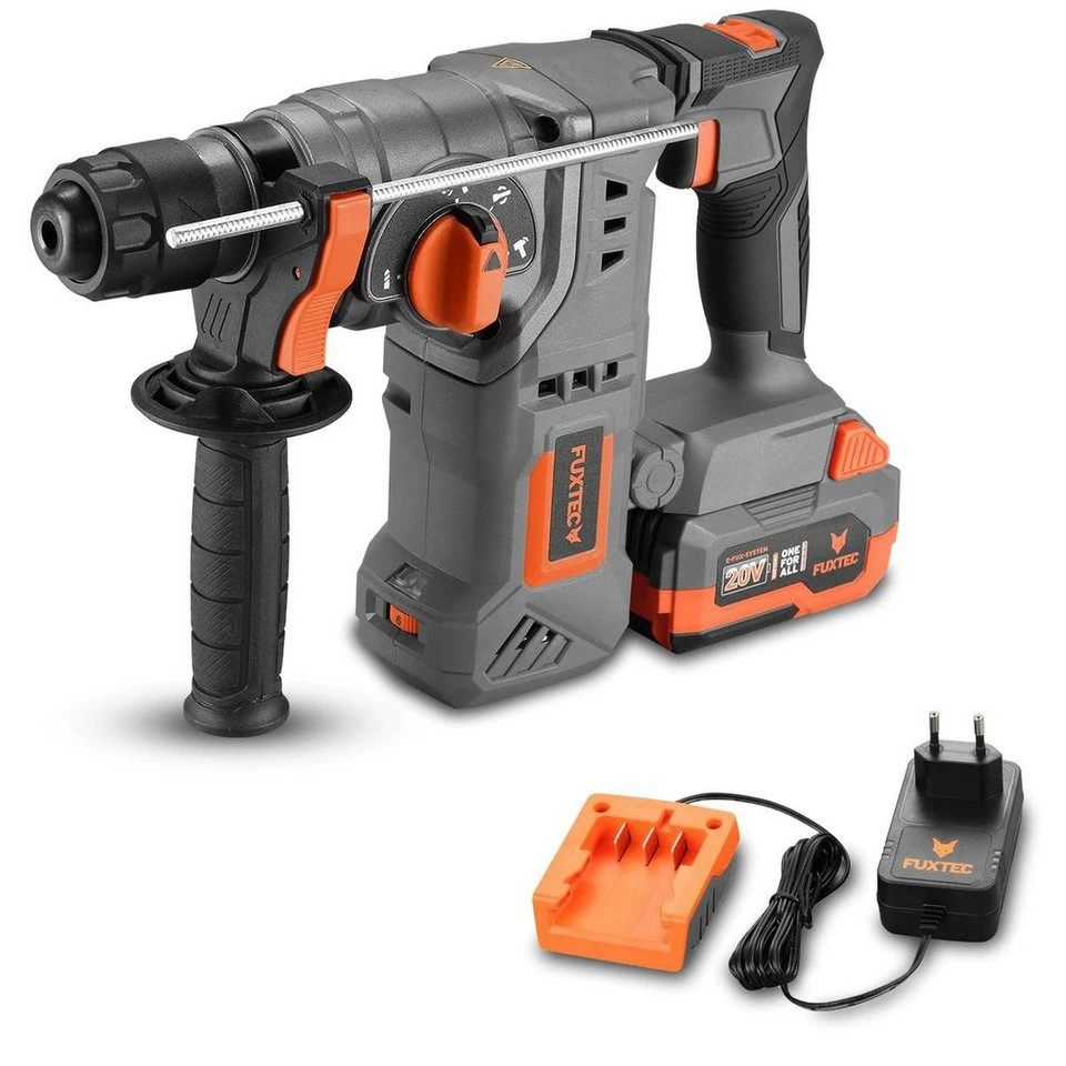 FUXTEC Akku-Bohrhammer FX-E1RH20-SET 20 V mit Schlag-/Hammerfunktion SDS-Plus