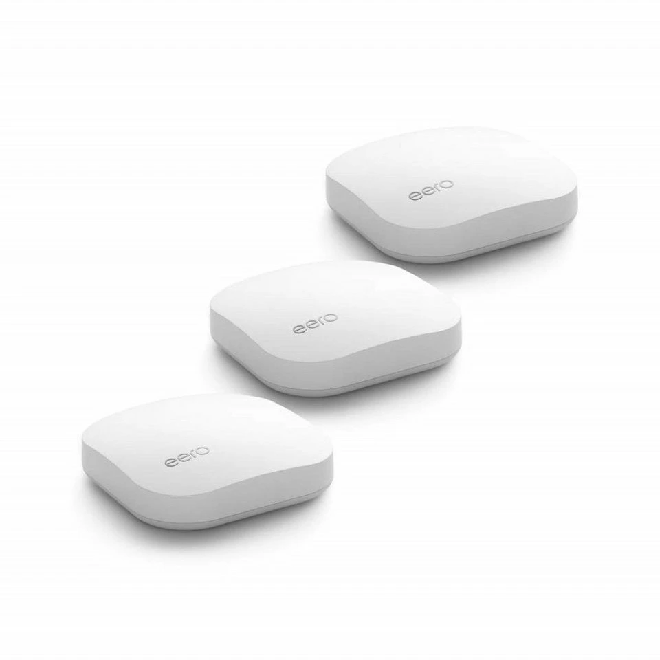 Amazon eero Pro Wi-Fi System WLAN-Mesh-Router/Extender 3er Set bis 560 m² Weiß