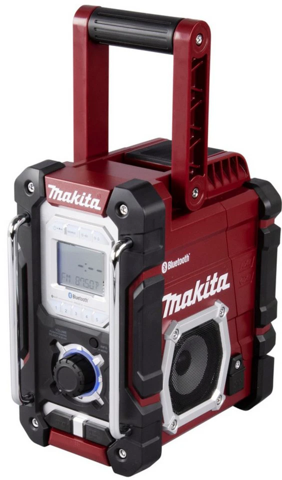 Makita DMR108AR Baustellenradio rot/schwarz Bluetooth IP64 FM Mittelwelle