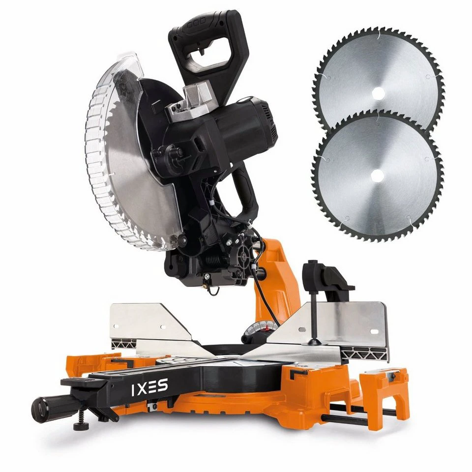 Scheppach IXES IX-KZP305 Kapp-, Zug- und Gehrungssäge 2000 W 305 mm Posaunenauszug Laser