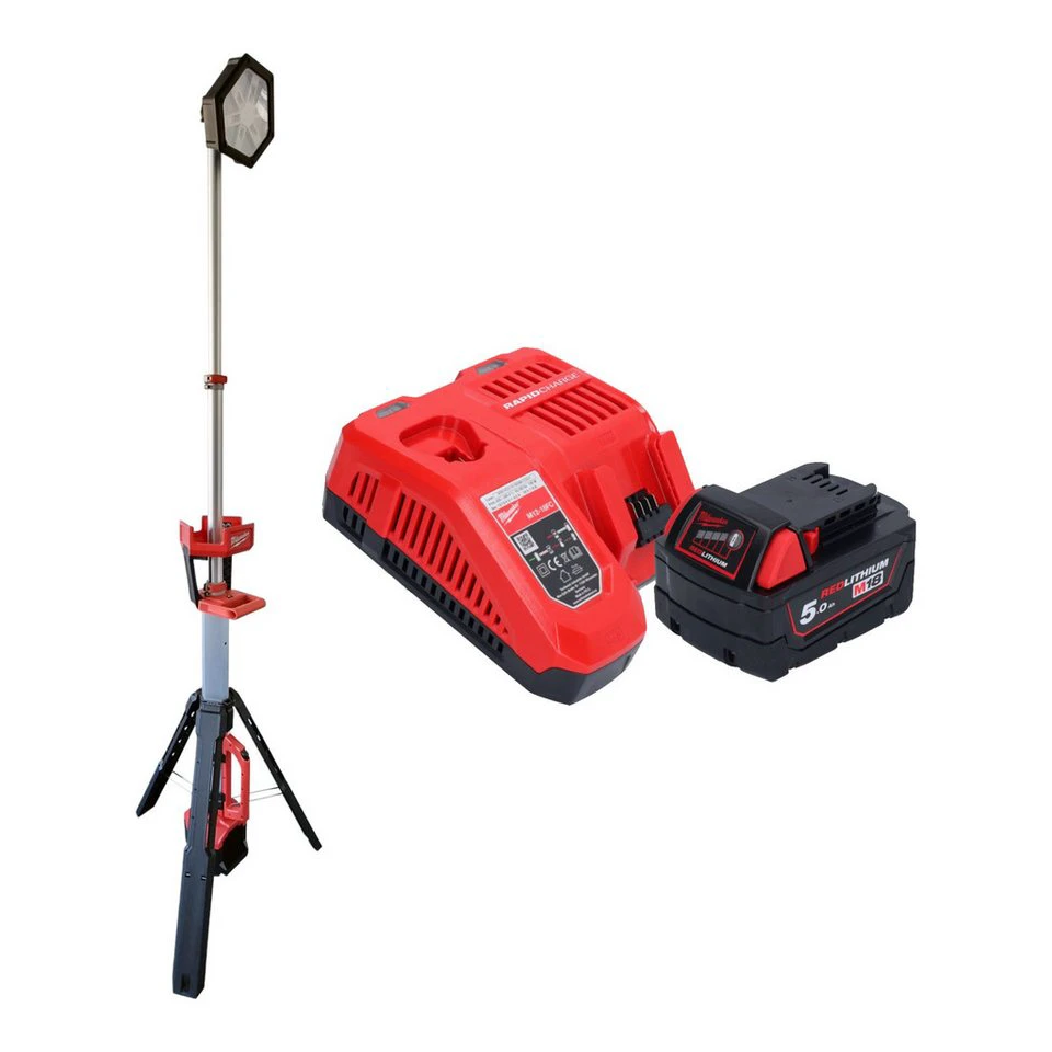 Milwaukee M18 SAL2-0 Akku-Baustrahler 18 V 2800 Lumen 5,0 Ah Akku Ladegerät