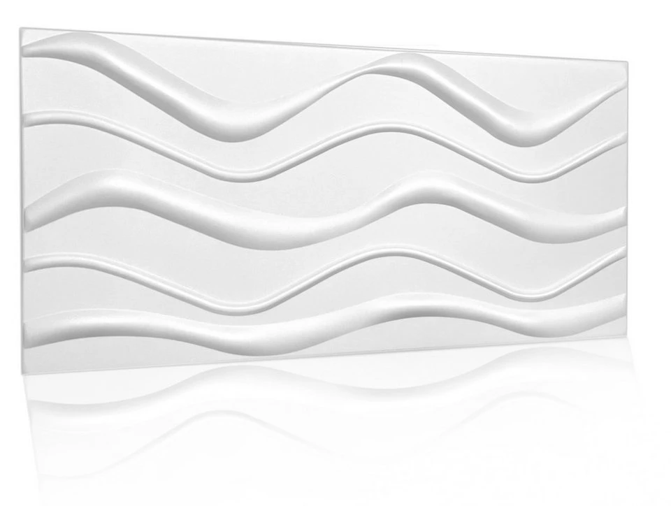 IKHEMalarka 3D Wandpaneel Big Wave Deckenpaneele Polystyrol XPS 50 x 100 cm 4 qm 8 Stück
