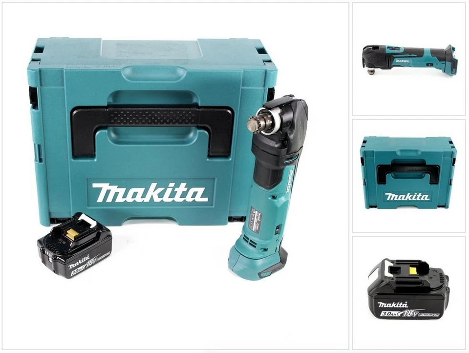 Makita Akku-Multifunktionswerkzeug DTM 51 F1J 18V Li-Ion mit 3,0 Ah Akku im Makpac 3
