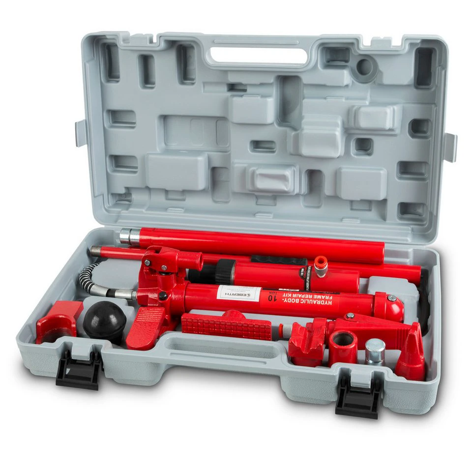 EBERTH Karosserierichtsatz WW3-RS10 hydraulisch 10 Tonnen 7 Druckstücke Spreizer Kunststoffkoffer