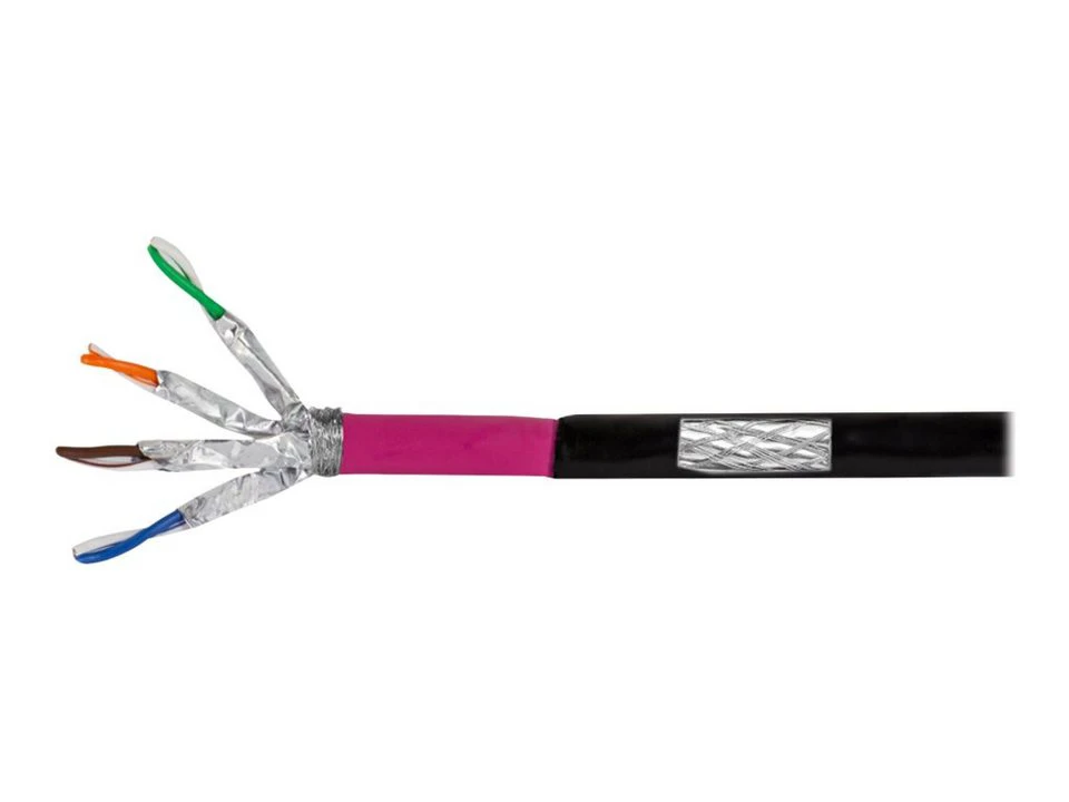 LogiLink Erdverlegekabel S/FTP Cat7 AWG23 1000MHz Schwarz 100 m
