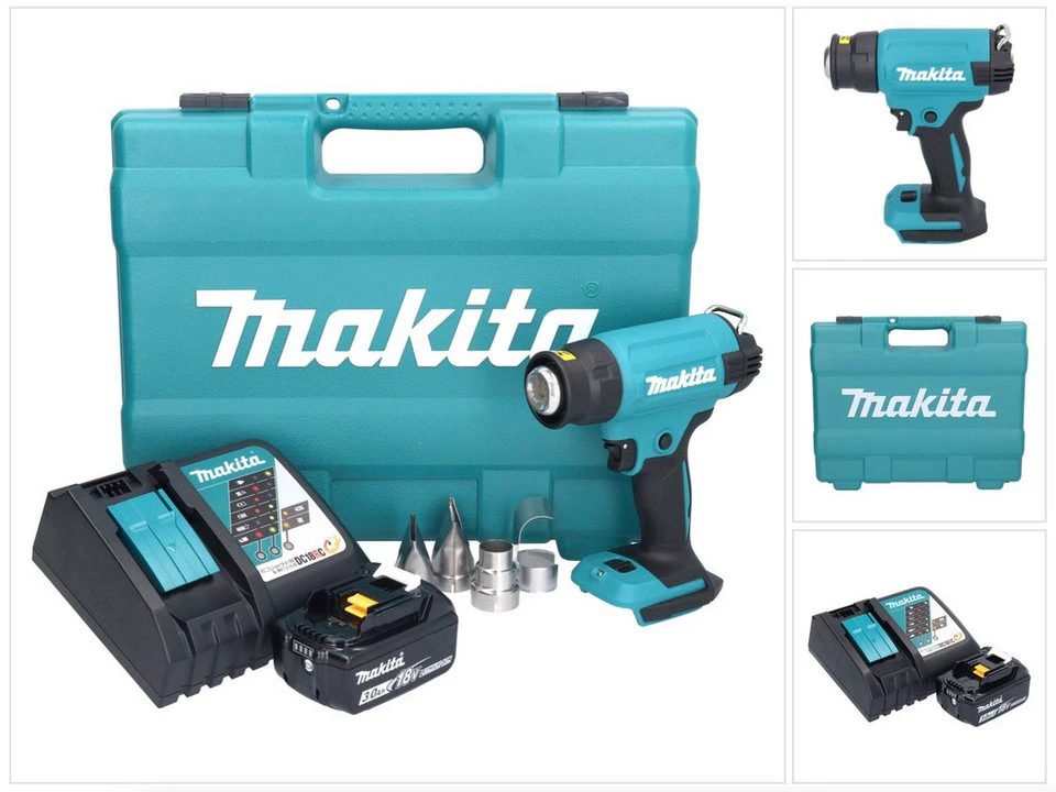 Makita DHG 181 Akku Heißluftgebläse 18 V 150 - 550 °C 3,0 Ah Koffer