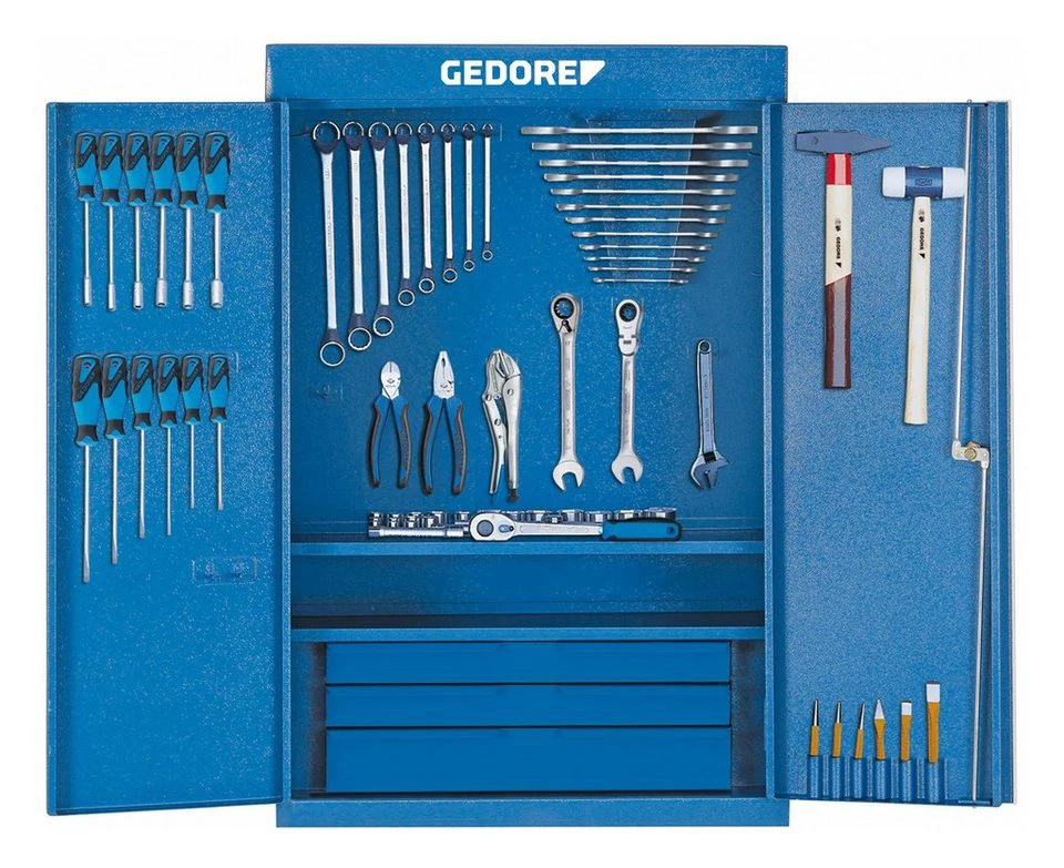 Gedore Werkzeugsortiment Universal 100tlg. mit Schrank