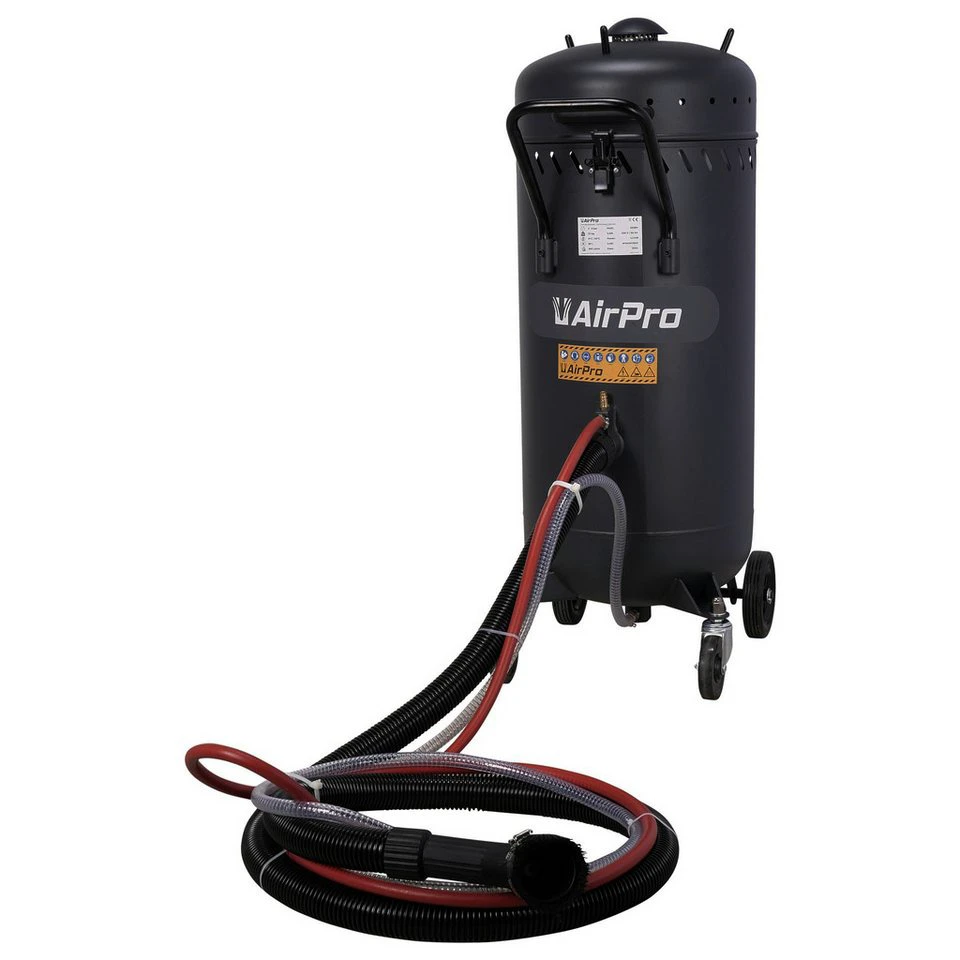 DeTec Sandstrahler Mobil 80l mit 2,5m Schlauch Vakuumsystem 3-6 bar
