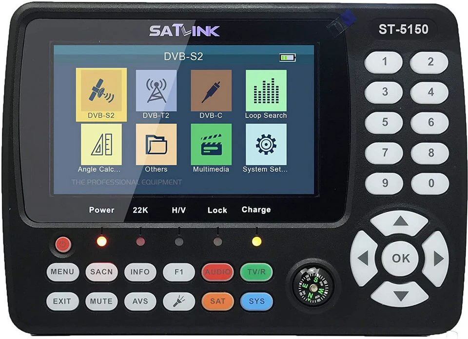 Satlink ST-5150 DVB-S/S2/T/T2/C Combo Messgerät 4,3 Zoll TFT LCD