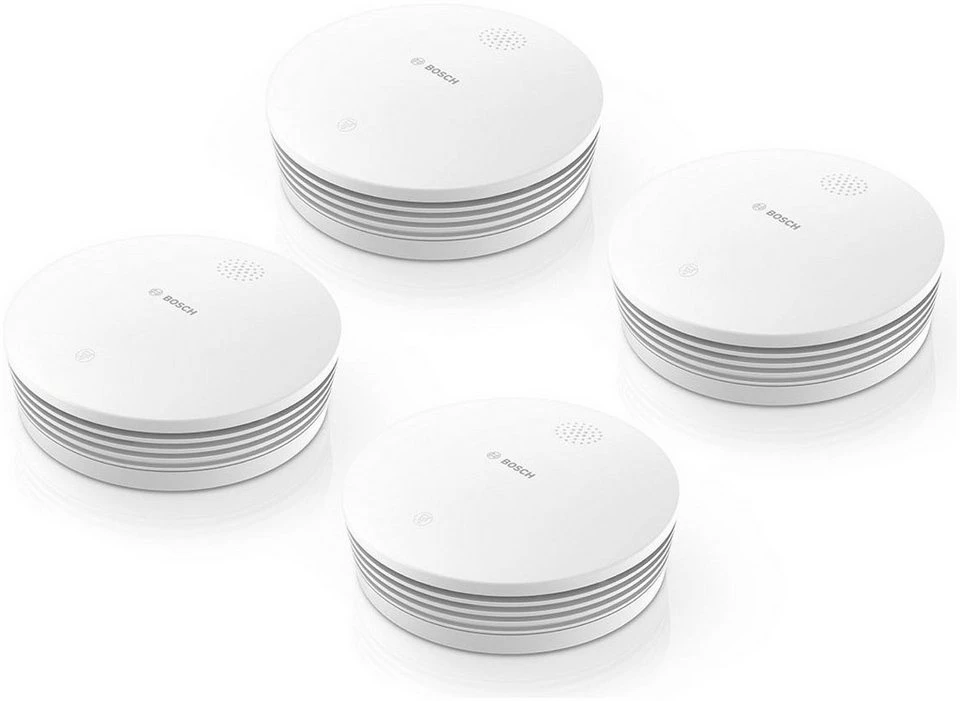 BOSCH Smart Home Rauchwarnmelder II 4er-Set Gefahrenmeldeanlage