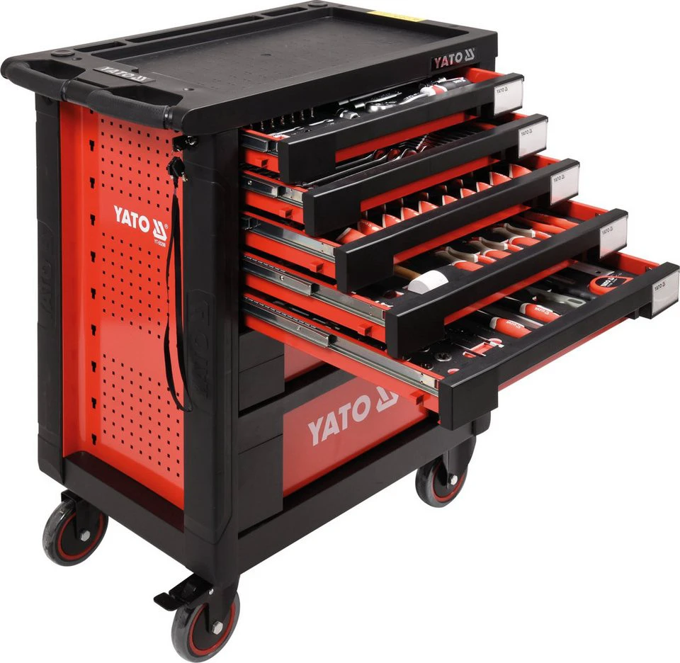 Yato Werkstattwagen 980x770x465mm inkl. Werkzeug 211-teilig Stabil