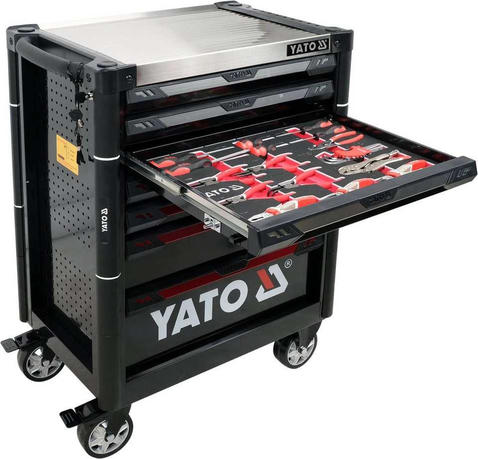 Yato Werkstattwagen YT-55308 mit Werkzeug 157-teilig 977x725x480mm