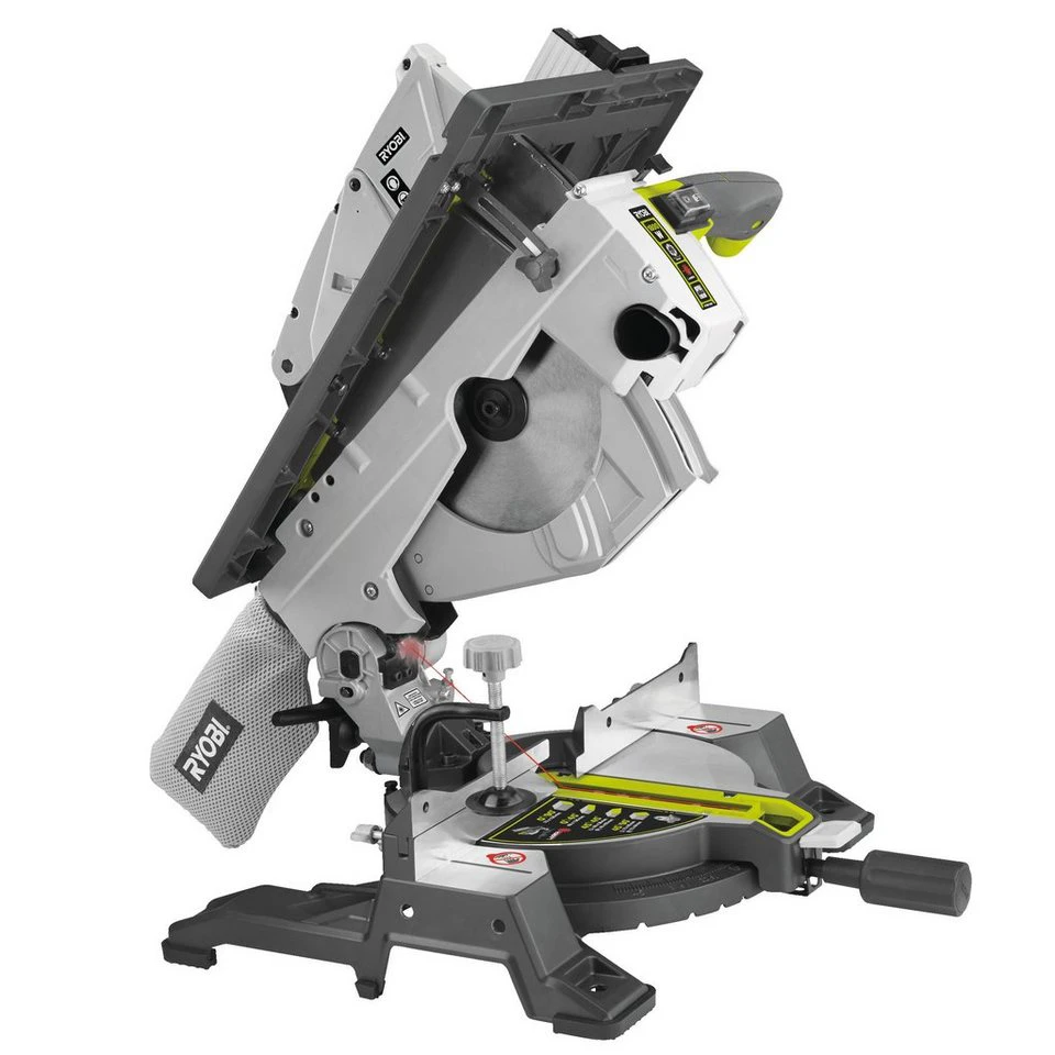 Ryobi Kapp- und Gehrungssäge RTMS1800-G 1800 W 2 in 1 Laser 60 mm Softstart Absaugsystem