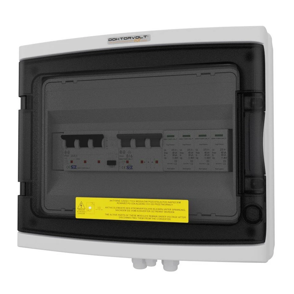 Doktorvolt Verteilerbox Solar Anschlusskasten PV AC B16A FI-Schalter