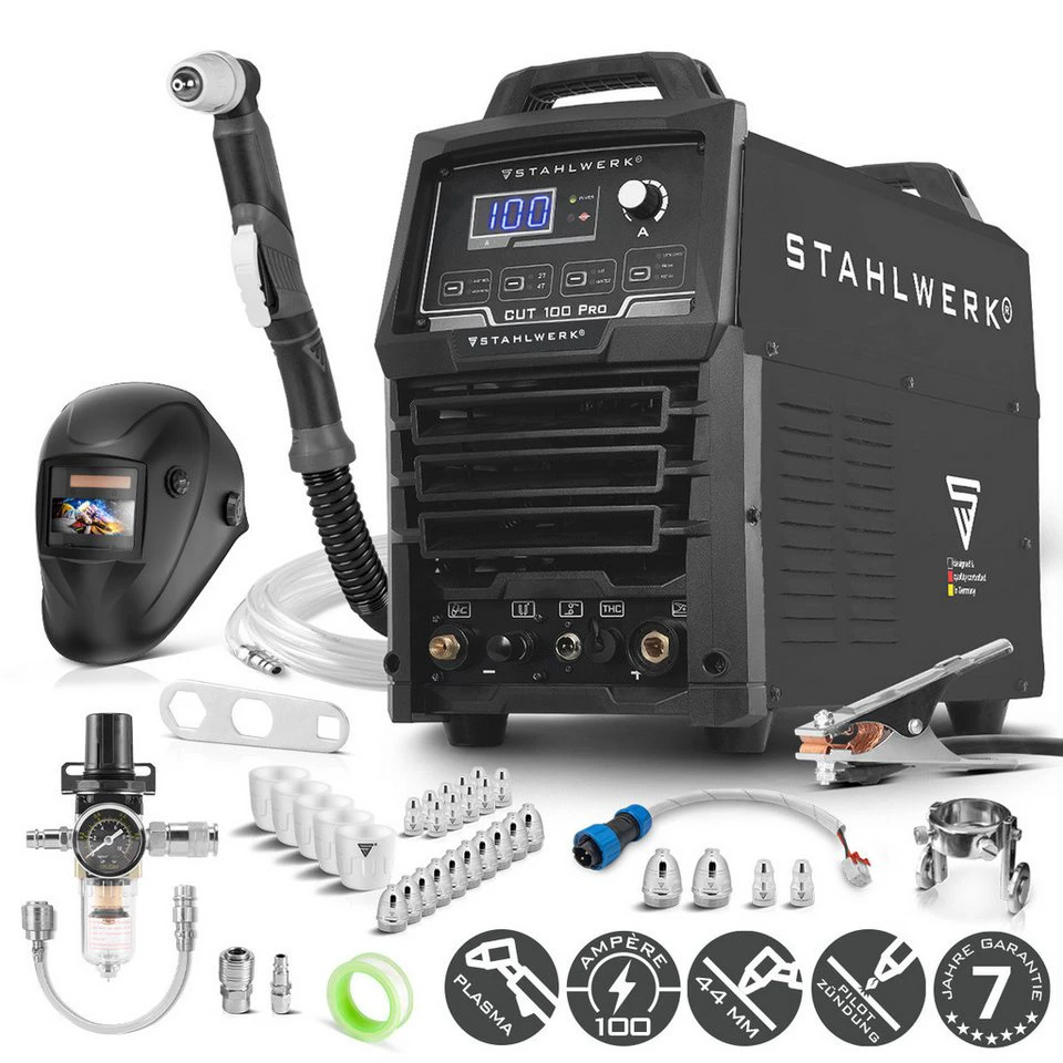 STAHLWERK Plasmaschneider CUT 100 Pro 100 A mit Pilot 20-100 A bis 44 mm Schneidleistung