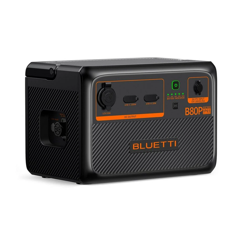 BLUETTI B80 Solarbatterie 806Wh für AC60 IP65 wasserdicht