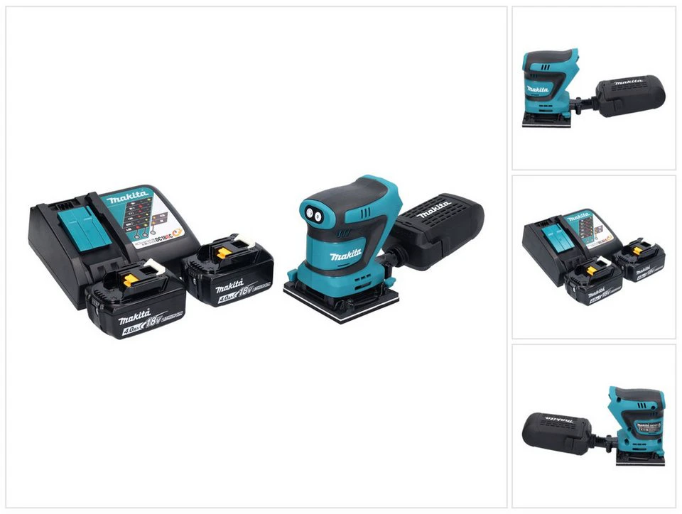 Makita Akku-Schwingschleifer DBO 481 18 V 112 x 102 mm 2x Akku 4,0 Ah