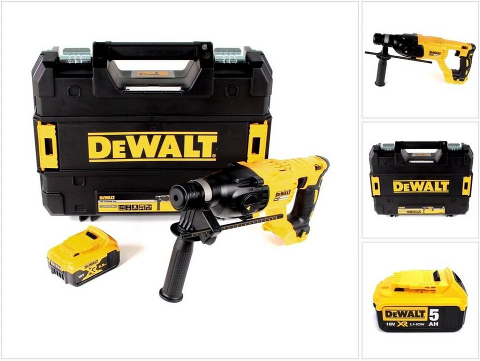 DeWalt DCH 133 NT Akku-Kombihammer 18 V 2,6 J SDS-plus Brushless mit 5 Ah Akku