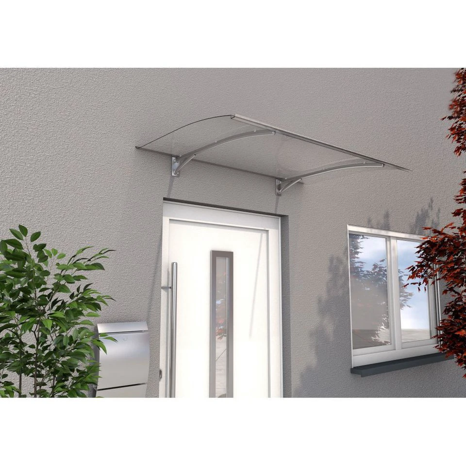 Starhome Pultvordach PT Secco Edelstahloptik 150 / 200 Haustürvordach