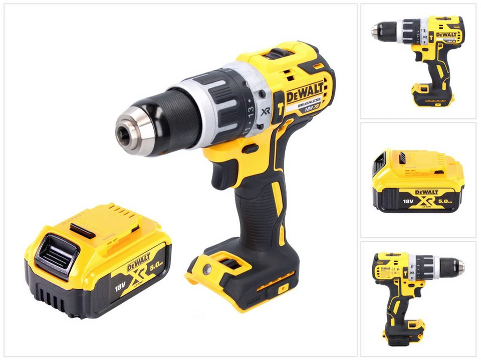 DeWalt DCD 796 Akku Schlagbohrschrauber 18 V 70 Nm Brushless mit 5,0 Ah Akku