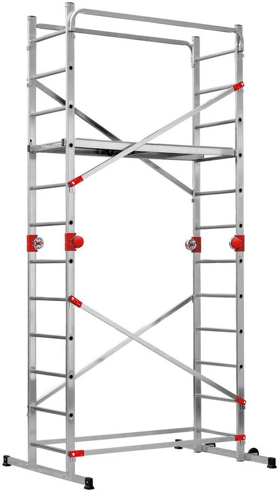 Hailo Vielzweckleiter G60 Aluminium-Multifunktionsgerüst 2x12 Sprossen