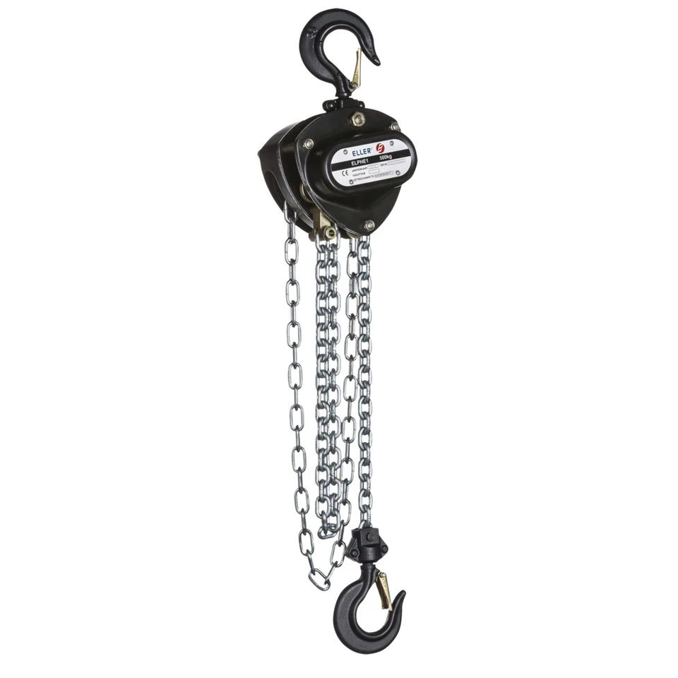 ELLER Kettenzug PHE1 Manual Chain Hoist 500 kg Hubhöhe 8 m ohne Überladungsschutz