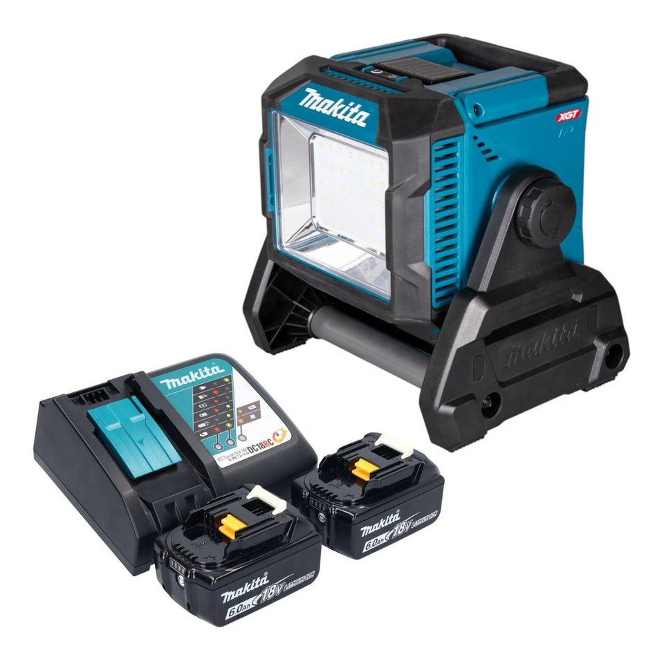 Makita ML 005 G Baustrahler 18 / 40 V max. 3.600 lm 2x Akku 6,0 Ah Ladegerät