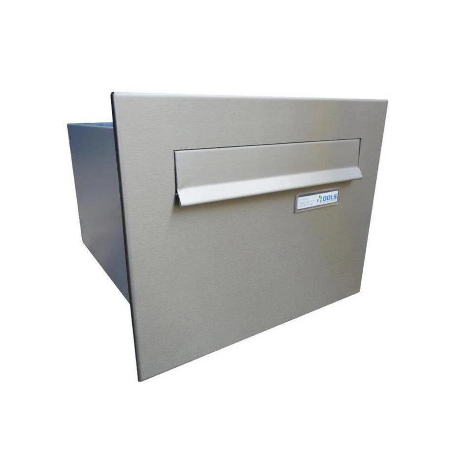 Letterbox24 B-24 Edelstahl Durchwurfbriefkasten XXL mit Namensschild