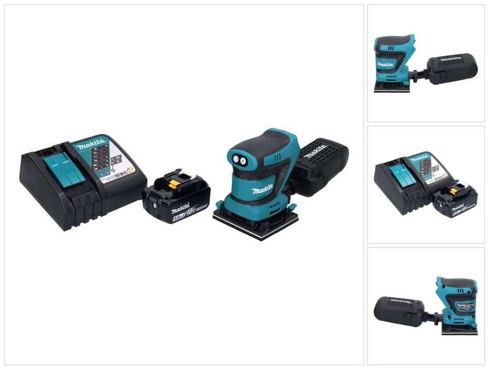 Makita Akku-Schwingschleifer DBO 480 RT1 18 V 112 x 102 mm 5,0 Ah
