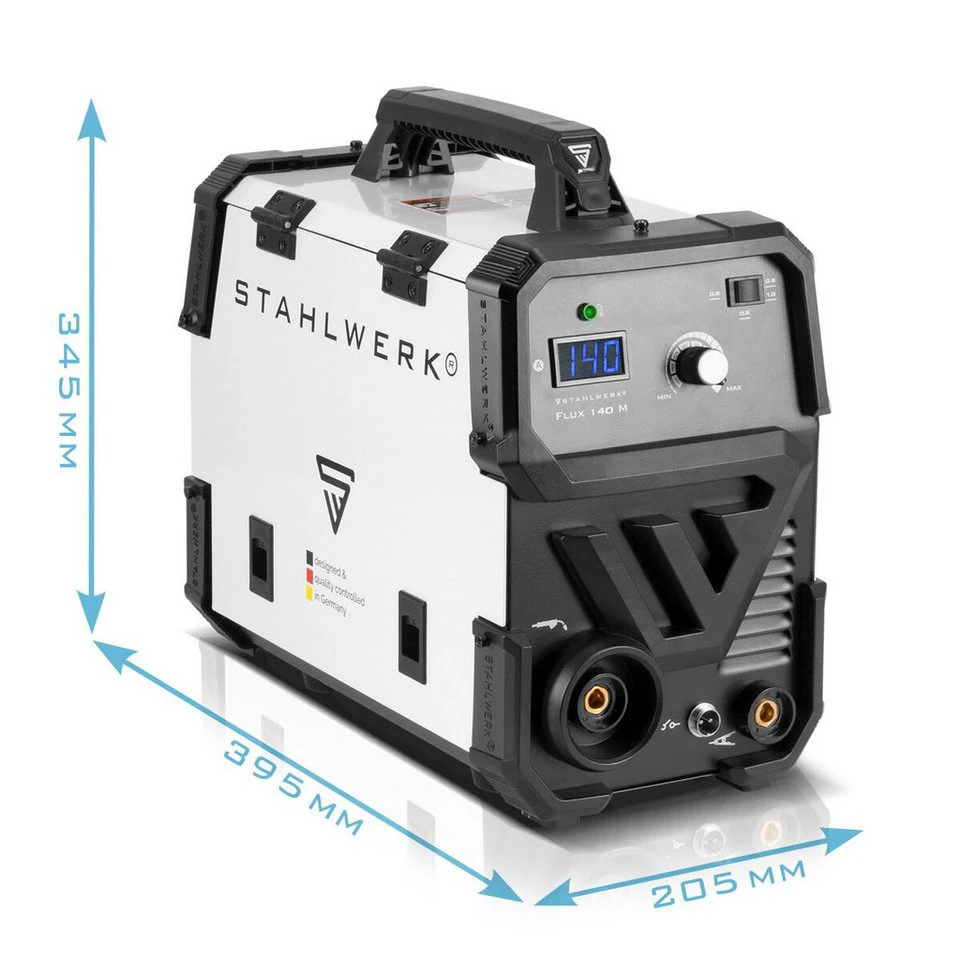 STAHLWERK FLUX 140M Fülldraht Schweißgerät 20-140 A synergischer Drahtvorschub