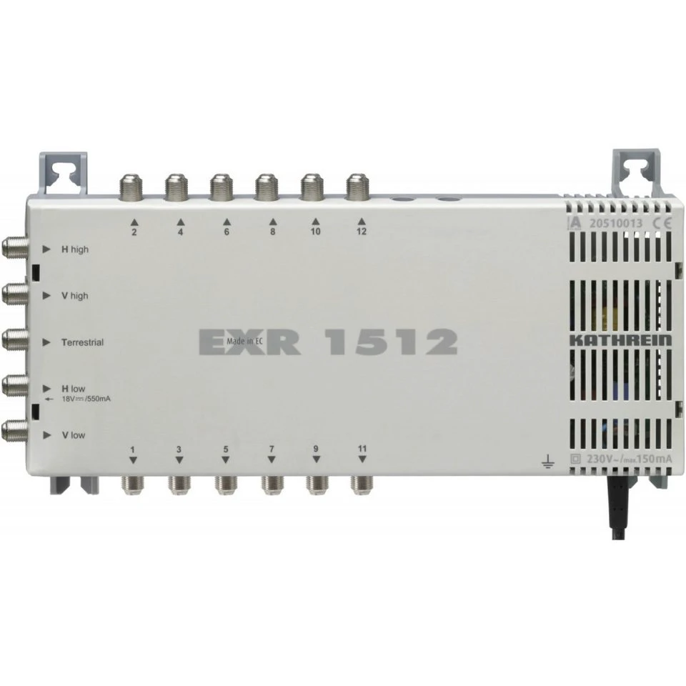 Kathrein EXR 1512 Multischalter 4 SAT-Antennen-Eingänge 1 terrestrischer Eingang bis 12 Teilnehmer