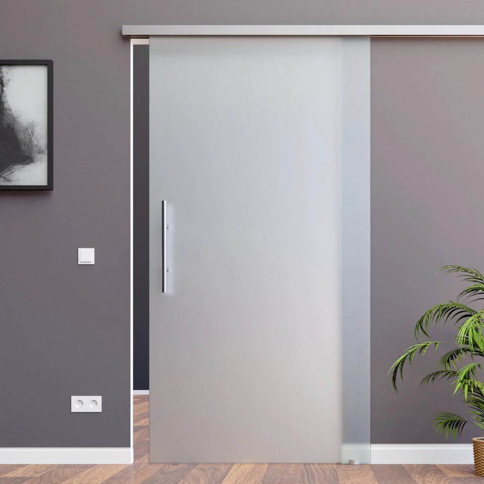 AMOD Glasschiebetür S-GE420 SlimLine-SoftStop 8 mm Einscheibensicherheitsglas Griffstange 42 cm