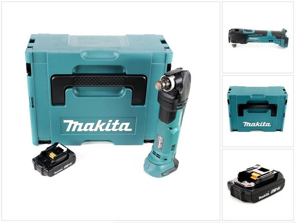 Makita Akku-Multifunktionswerkzeug DTM 51 A1J 18 V mit 2,0 Ah Akku und Makpac