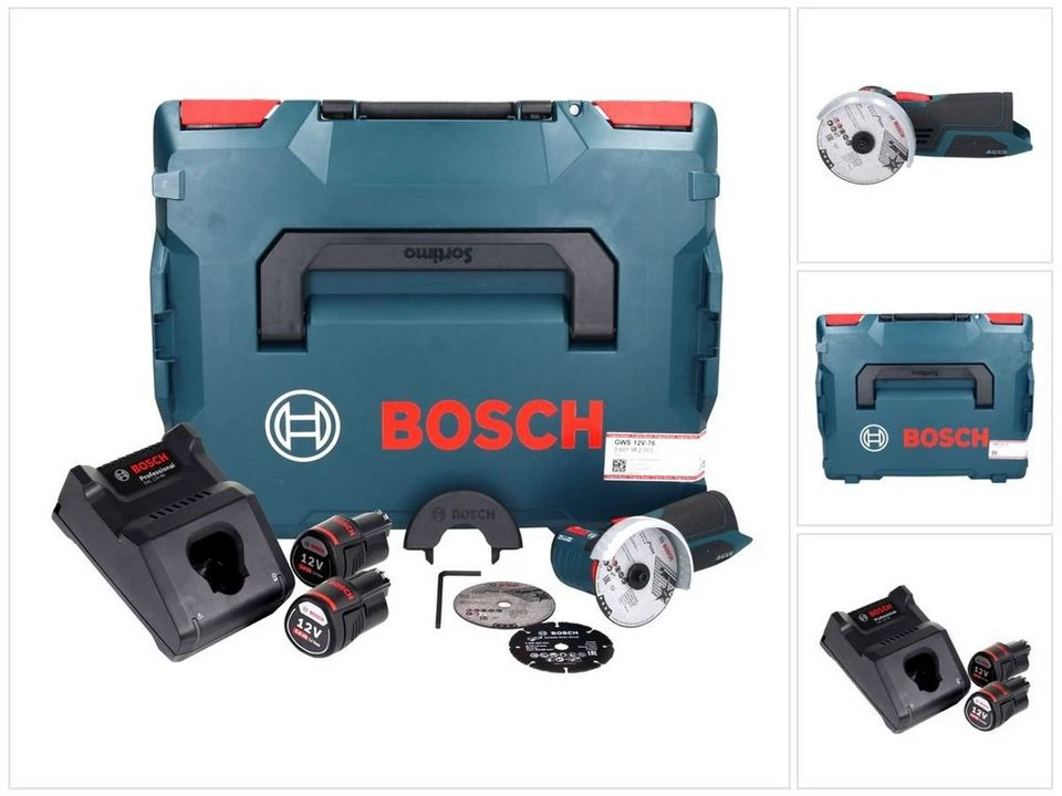 Bosch Professional GWS 12V-76 Akku Winkelschleifer 12 V 76 mm Brushless