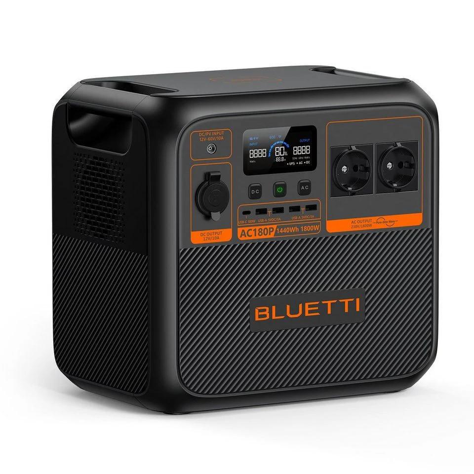 BLUETTI Solargenerator AC180P 1440 Wh 1800 W Stromerzeuger
