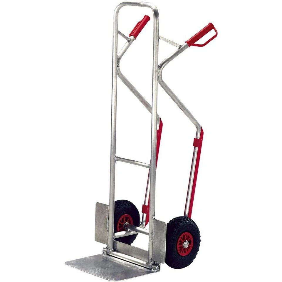 ROLLCART Sackkarre Alu-Stapelkarre 200 kg Vollgummibereifung Treppenkufen